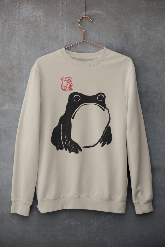 Buy Unimpressed Frog Crewneck Sweatshirt Cottagecore Sweatshirt Vintage  Sweatshirt Matsumoto Hoji Frog Jumper Japanese Aesthetic Sweater Online in  India 