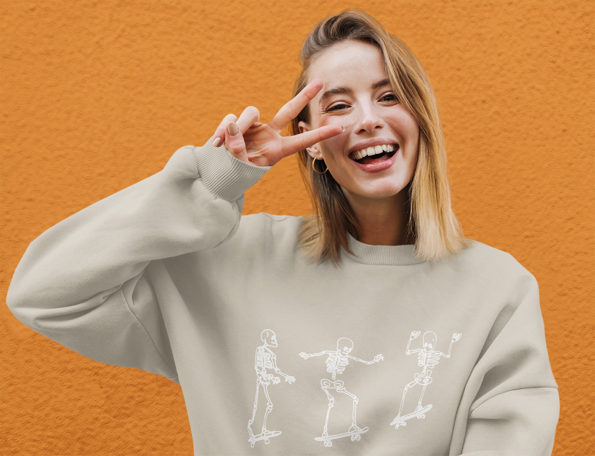 skeletons skateboarding sweatshirt