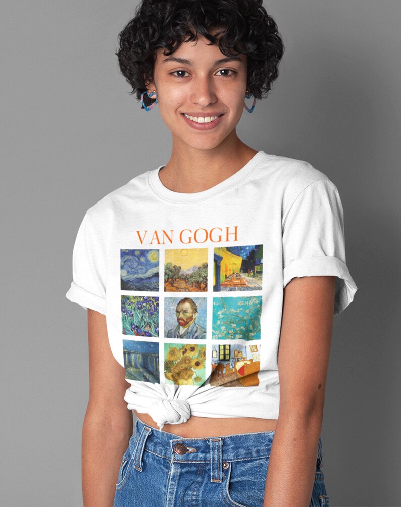 Van Gogh Tshirt Aesthetic T Shirt Van Gogh Sunflowers Etsy