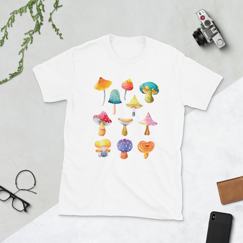Mushroom T Shirt Watercolor Mushrooms Shirt Aesthetic T | Etsy