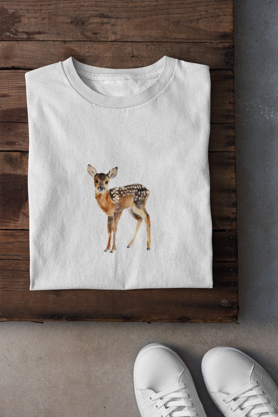 Deer T shirt Cute Tshirt Tumblr Shirt Aesthetic T Shirt Baby Animal Etsy