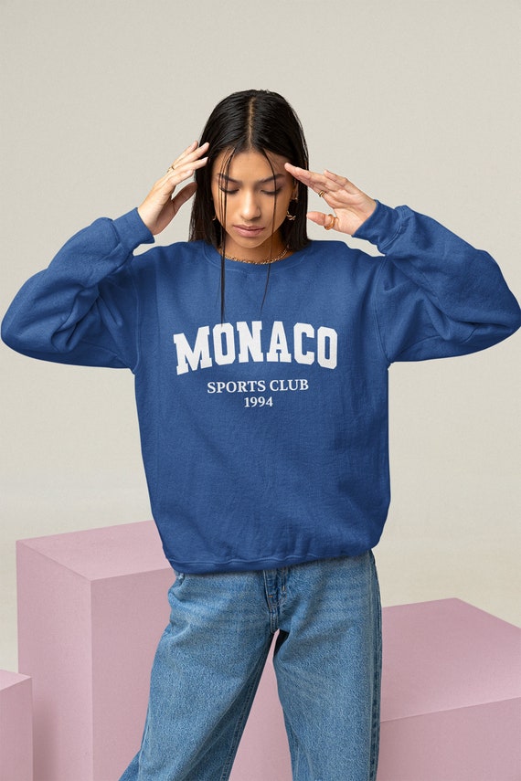 Monaco Sports Club Sweatshirt Tennis Crewneck Vintage - Etsy