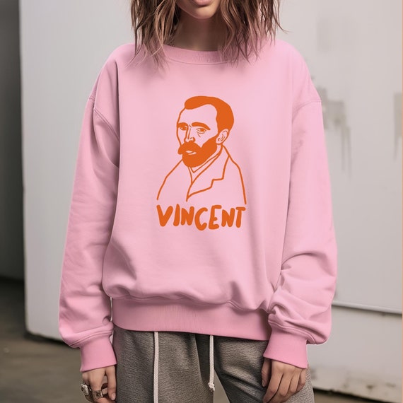 Sudadera de arte Van Gogh sudadera de moda grafico cuello redondo ropa estetica camisa de arte sudadera de gran tamano retro sueter rosa regalo artistico Etsy Mexico
