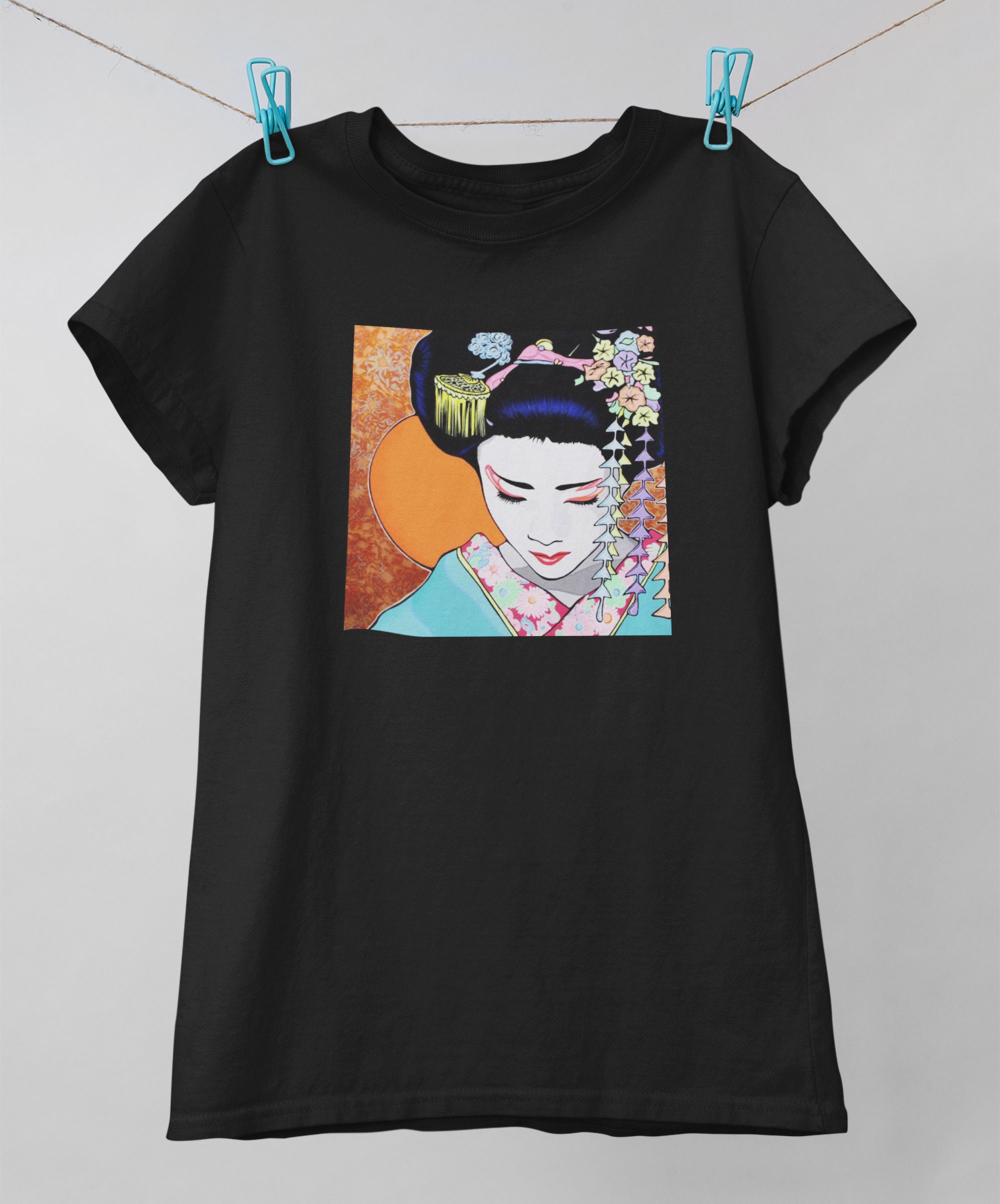 Buy Geisha T shirt Japanese Art Shirt Aesthetic Clothing Online in