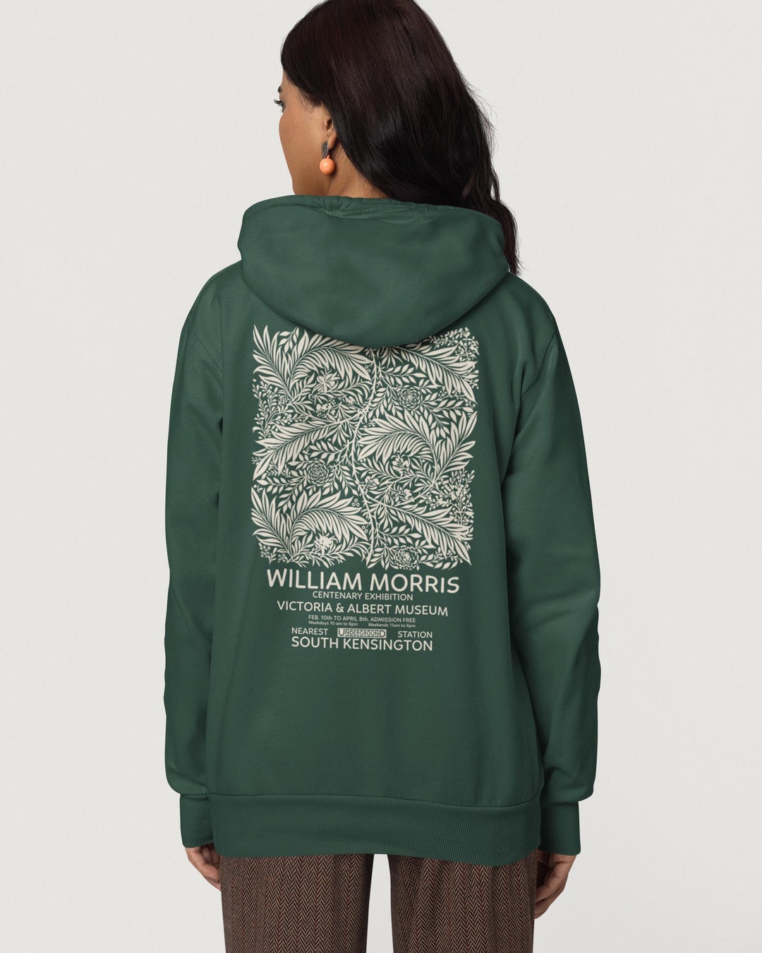 Women Summer Artsy Hooded Flower 100%Ramie Hoodie