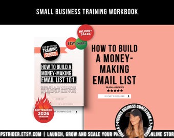 How To Build a Money-Making Email Marketing List, Lead Magnet Email Marketing Help, List Building On Etsy, How to build an Email List Etsy