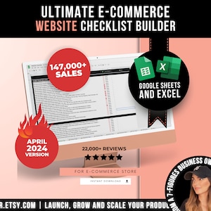 Ultimate E-commerce Shopify Store and Website Checklist Builder, How To Sell On Shopify, Shopify Selling Guide, How To Start Selling Online