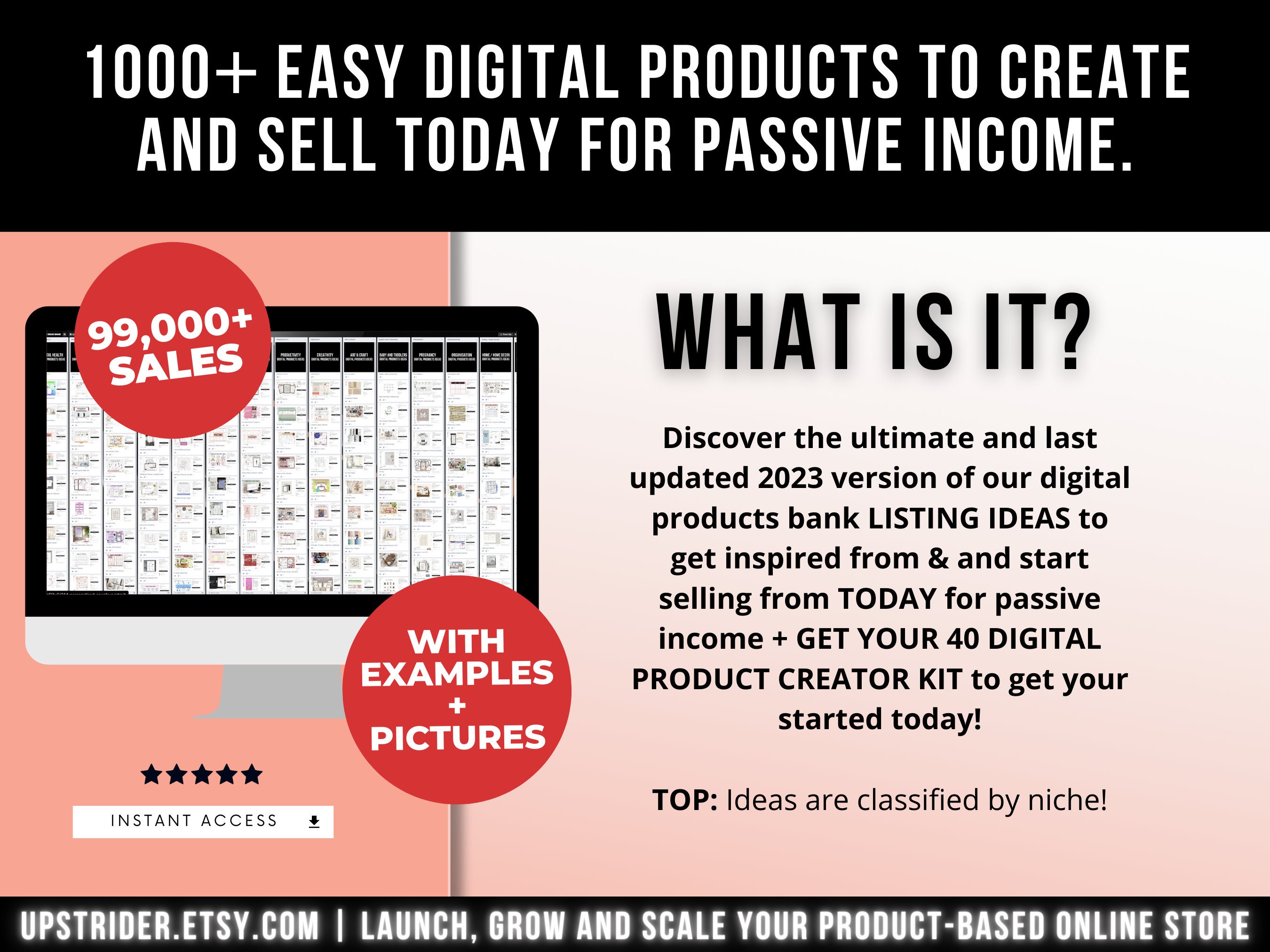 1000 Digital Products Ideas to Create and Sell Today for Etsy Ireland