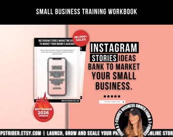 Instagram Stories Ideas Bank To Market Your Small Business, Social Media Marketing Templates. Instagram Content Strategy for Ecommerce
