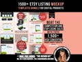 1500 Etsy Listing Mockup Templates Bundle for Digital Products, Editable Canva Mockups for Etsy Listing, Etsy Product Image Mockup Templates