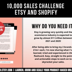 Sell on Etsy and Shopify Website Guide, How To Sell on Etsy, Etsy Shop Planner to Skyrocket Your Sales, Sales Challenge for Small Business imagen 6