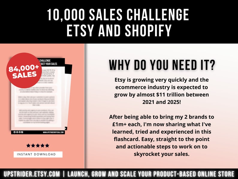 Sell on Etsy and Shopify Website Guide, How To Sell on Etsy, Etsy Shop Planner to Skyrocket Your Sales, Sales Challenge for Small Business image 6