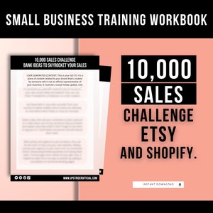 Sell on Etsy and Shopify Website Guide, How To Sell on Etsy, Etsy Shop Planner to Skyrocket Your Sales, Sales Challenge for Small Business image 1