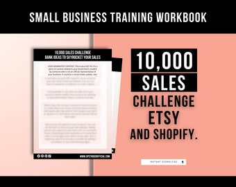 Sell on Etsy and Shopify Website Guide, How To Sell on Etsy, Etsy Shop Planner to Skyrocket Your Sales, Sales Challenge for Small Business