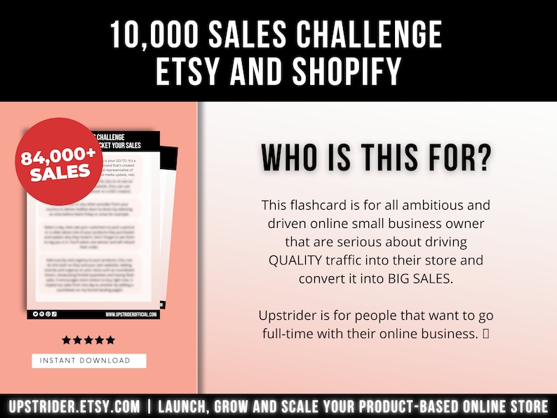 Verkaufen Sie auf Etsy und Shopify-Website-Leitfaden, So verkaufen Sie auf Etsy, Etsy-Shop-Planer, um Ihre Verkäufe in die Höhe zu treiben, Verkaufsherausforderung für kleine Unternehmen Bild 7