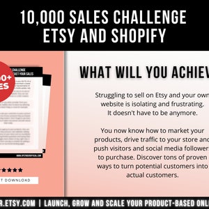 Sell on Etsy and Shopify Website Guide, How To Sell on Etsy, Etsy Shop Planner to Skyrocket Your Sales, Sales Challenge for Small Business immagine 5