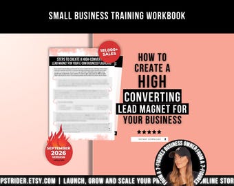 How To Create A High-Converting Lead Magnet for your E-com Small Business FlashCard, Lead Magnet Templates for Email List Marketing Guide