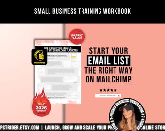 How To Start Your Email List on Mailchimp Flashcard, Email List Marketing Help, Mailchimp Help, Small Business Email News Marketing Guide