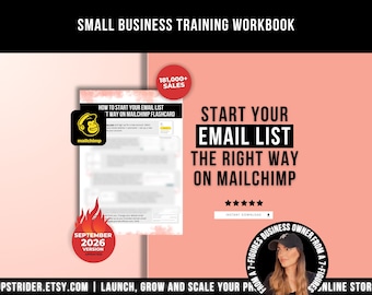 How To Start Your Email List on Mailchimp Flashcard, Email List Marketing Help, Mailchimp Help, Small Business Email News Marketing Guide