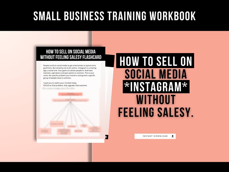 How To Sell On Social Media and Instagram Without Feeling Salesy eBook, Selling On Instagram Marketing Strategies Guide, Instagram Guide image 1