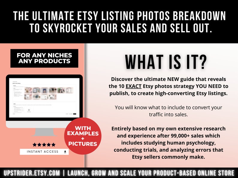 Modèle de photographie de produit pour une annonce Etsy à haute conversion à vendre, maquette d'annonce Etsy pour les produits physiques et numériques, vente sur Etsy image 3