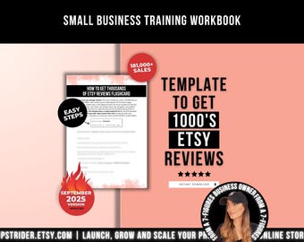 How To Get Thousands of Etsy Reviews Small Business Flashcard, Selling on Etsy, Etsy Selling Simplified Guide, How To Sell On Etsy Flashcard