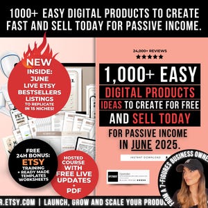 1000 pomysłów na produkty cyfrowe do stworzenia i sprzedaży już dziś, aby uzyskać pasywny dochód, Etsy Digital Downloads, pomysły na małe firmy i bestsellery do sprzedaży