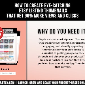 Eye-Catching Etsy Listing Thumbnails That Get 90% More Views and Clicks, Etsy Small Business FlashCard, Listing Thumbnail Guide for Etsy image 5