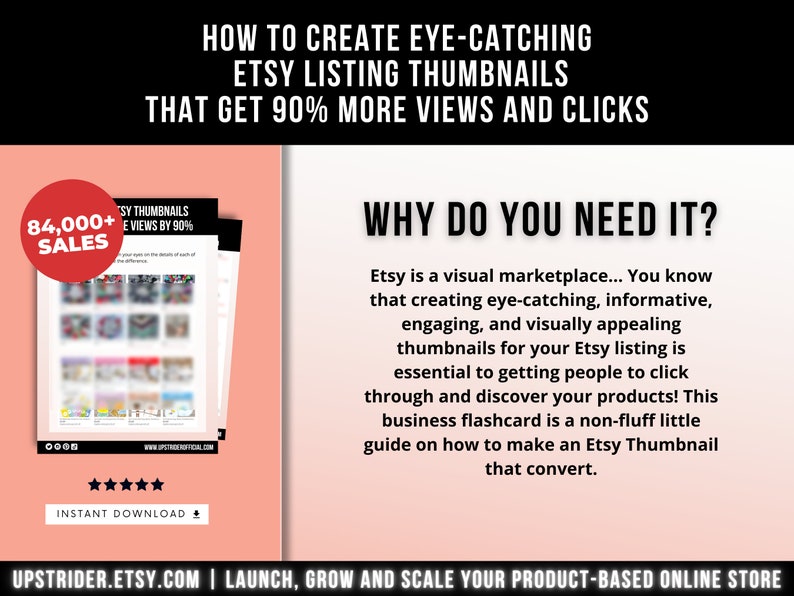 Eye-Catching Etsy Listing Thumbnails That Get 90% More Views and Clicks, Etsy Small Business FlashCard, Listing Thumbnail Guide for Etsy image 5