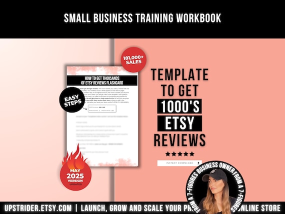 How To Get Thousands of Etsy Reviews Small Business Flashcard, Selling on Etsy, Etsy Selling Simplified Guide, How To Sell On Etsy Flashcard