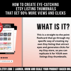 Eye-Catching Etsy Listing Thumbnails That Get 90% More Views and Clicks, Etsy Small Business FlashCard, Listing Thumbnail Guide for Etsy image 4