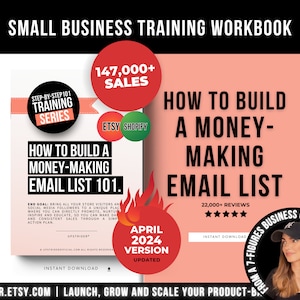 How To Build a Money-Making Email Marketing List, Lead Magnet Email Marketing Help, List Building On Etsy, How to build an Email List Etsy