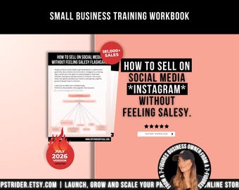 How To Sell On Social Media and Instagram Without Feeling Salesy eBook, Selling On Instagram Marketing Strategies Guide, Instagram Guide