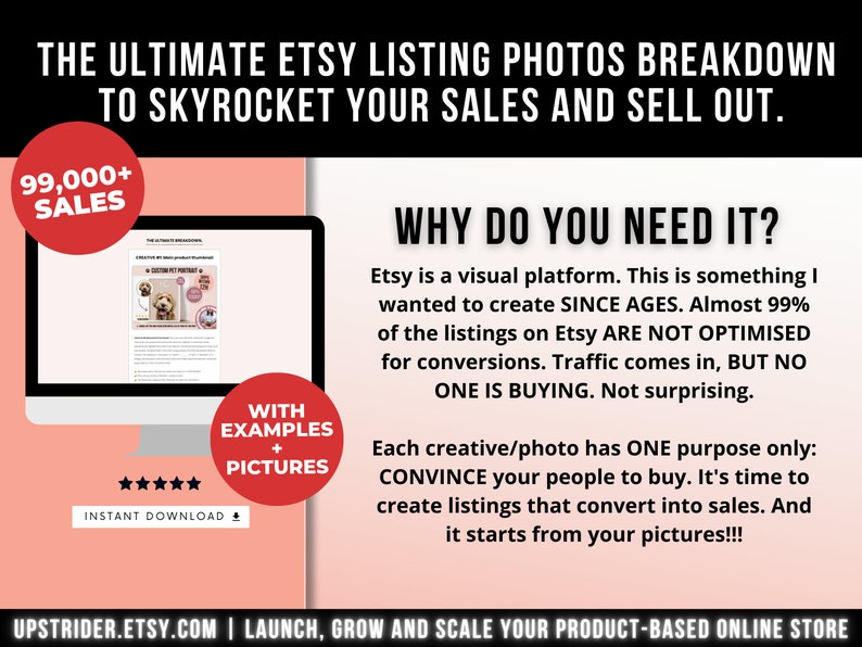 High-Converting Etsy Listing Product Photography Template To Sell, Etsy Listing Mockup For Physical & Digital Products, Selling on Etsy Tips image 5