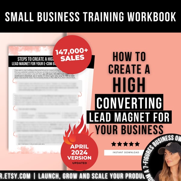 How To Create A High-Converting Lead Magnet for your E-com Small Business FlashCard, Lead Magnet Templates for Email List Marketing Guide