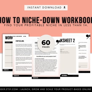 How to Niche Down And Solve Problems Workbook, Find Your Profitable Niche in 1h, Marketing Etsy And Shopify Seller Guide, Business Workbook immagine 4