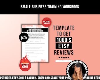 How To Get Thousands of Etsy Reviews Small Business Flashcard, Selling on Etsy, Etsy Selling Simplified Guide, How To Sell On Etsy Flashcard