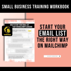 How To Start Your Email List on Mailchimp Flashcard, Email List Marketing Help, Mailchimp Help, Small Business Email News Marketing Guide