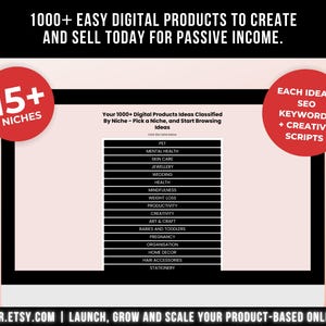 1000 Digital Products Ideas to Create and Sell Today for Passive Income ...