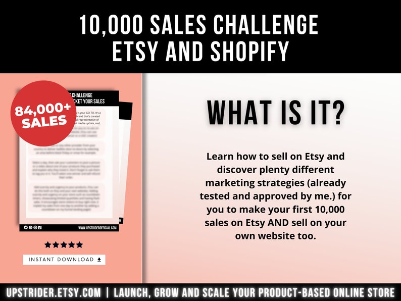 Verkaufen Sie auf Etsy und Shopify-Website-Leitfaden, So verkaufen Sie auf Etsy, Etsy-Shop-Planer, um Ihre Verkäufe in die Höhe zu treiben, Verkaufsherausforderung für kleine Unternehmen Bild 4