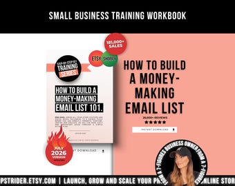 How To Build a Money-Making Email Marketing List, Lead Magnet Email Marketing Help, List Building On Etsy, How to build an Email List Etsy