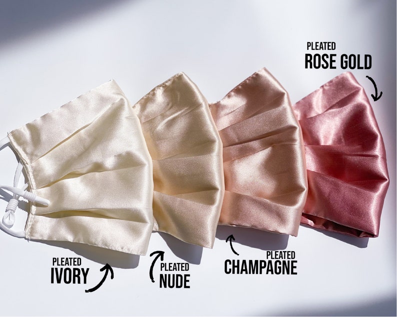 Pink Silk Face Mask Handmade in UK Wedding Essentials Etsy