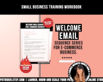 Welcome Email Sequence Template For Product-based & E-commerce Business, Welcome Email Swipe Files, Etsy and Shopify Email List Scripts