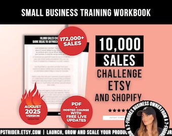 Sell on Etsy and Shopify Website Guide, How To Sell on Etsy, Etsy Shop Planner to Skyrocket Your Sales, Sales Challenge for Small Business