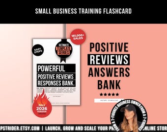 The Ultimate Positive Reviews Responses Examples Template, Etsy and Business Answers Prompts Bank For 5 stars Reviews, Feedback Answers