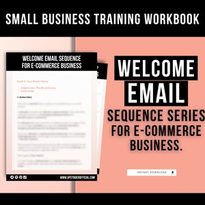 Welcome Email Sequence Template For Product-based & E-commerce Business, Welcome Email Swipe Files, Etsy and Shopify Email List Scripts