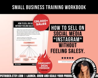 How To Sell On Social Media and Instagram Without Feeling Salesy eBook, Selling On Instagram Marketing Strategies Guide, Instagram Guide