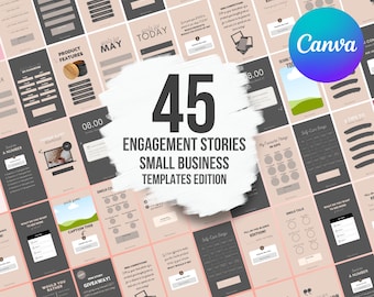 Instagram Engagement Story Templates In Nude, Pack of 45 Nude Story IG Templates, Small Business Feed Tool, Instagram Engagement Booster