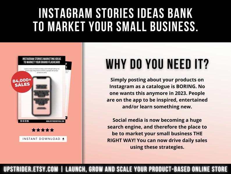 Instagram Stories Ideas Bank to Market Your Small Business - Etsy