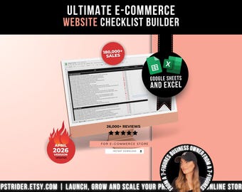 Ultimate E-commerce Shopify Store and Website Checklist Builder, How To Sell On Shopify, Shopify Selling Guide, How To Start Selling Online